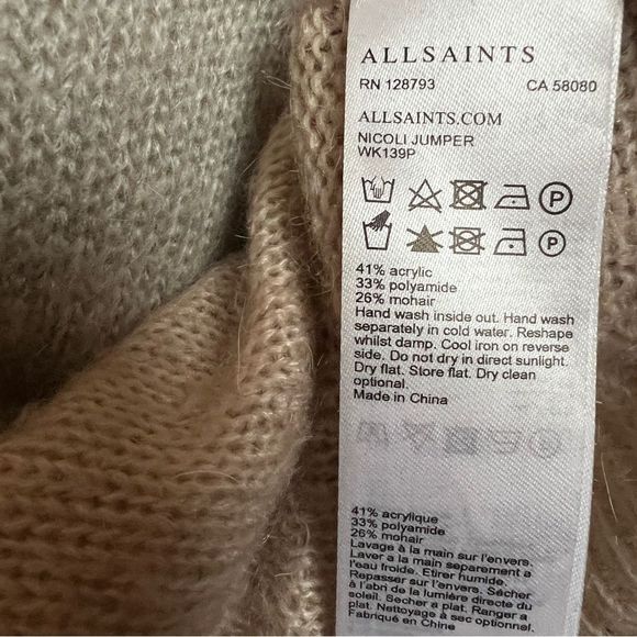 AllSaints Nicoli Colorblock Striped Jumper Size Small - Picture 5 of 7